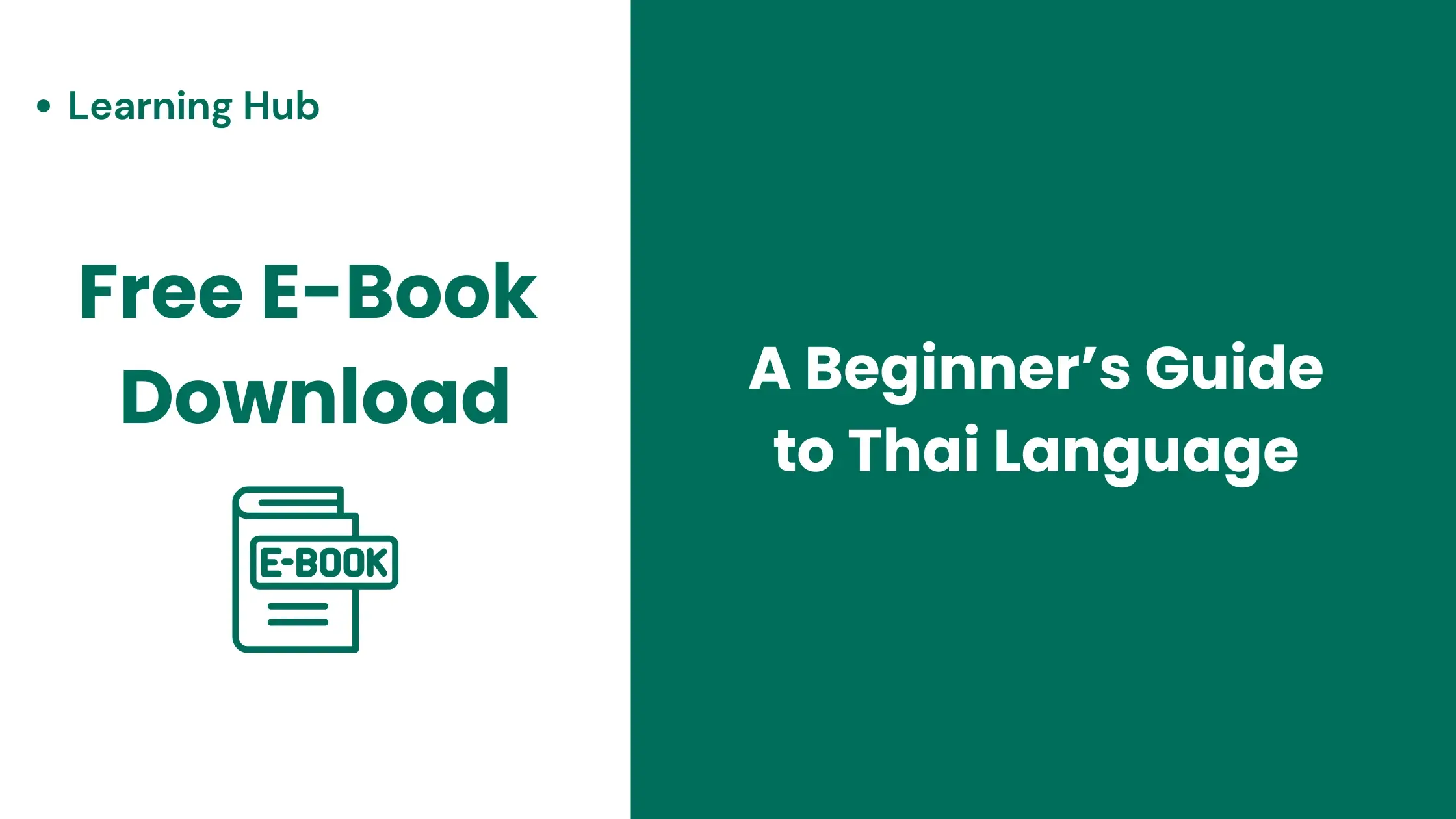 Thai Language Basic E-book for Free